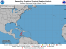 The National Hurricane Center is issuing advisories on Tropical 
Storm Melissa, located over the central Caribbean Sea (photo credit, National Oceanic and Atmospheric Administration).